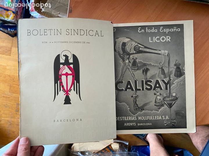 Militaria: BOLETIN SINDICAL N&ordm; 14 A&Ntilde;O 1941 JOSE ANTONIO, FALANGE (COIB41)