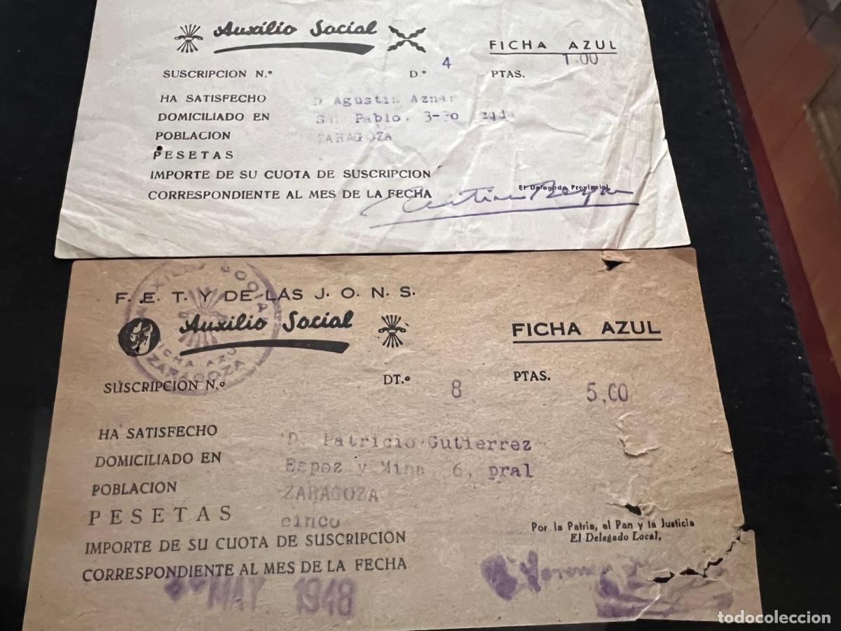 Military Antiques: Auxilio Social Ficha Azul