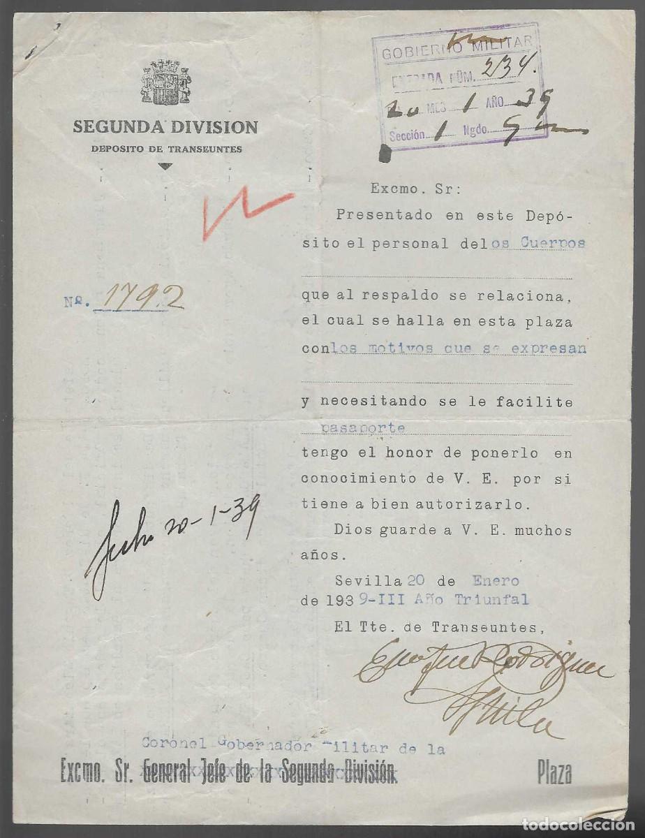 Military Antiques: SEVILLA,TRANSEUNTES, RELACION AL DORSO, VER FOTOS