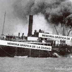 Militaria: ESPAÑA. GUERRA CIVIL 1936-1939. 'EL-DJEM' MERCANTE FRANCES BOMBARDEADO Y HUNDIDO POR LA AVIACIÓN...