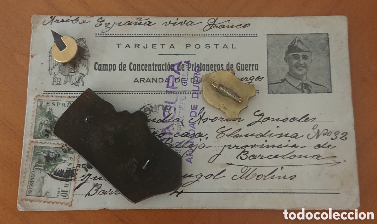 Military Antiques: Campo de prisioneros Aranda de Duero Burgos original muy dif&iacute;cil Guerra Civil, ved fotos