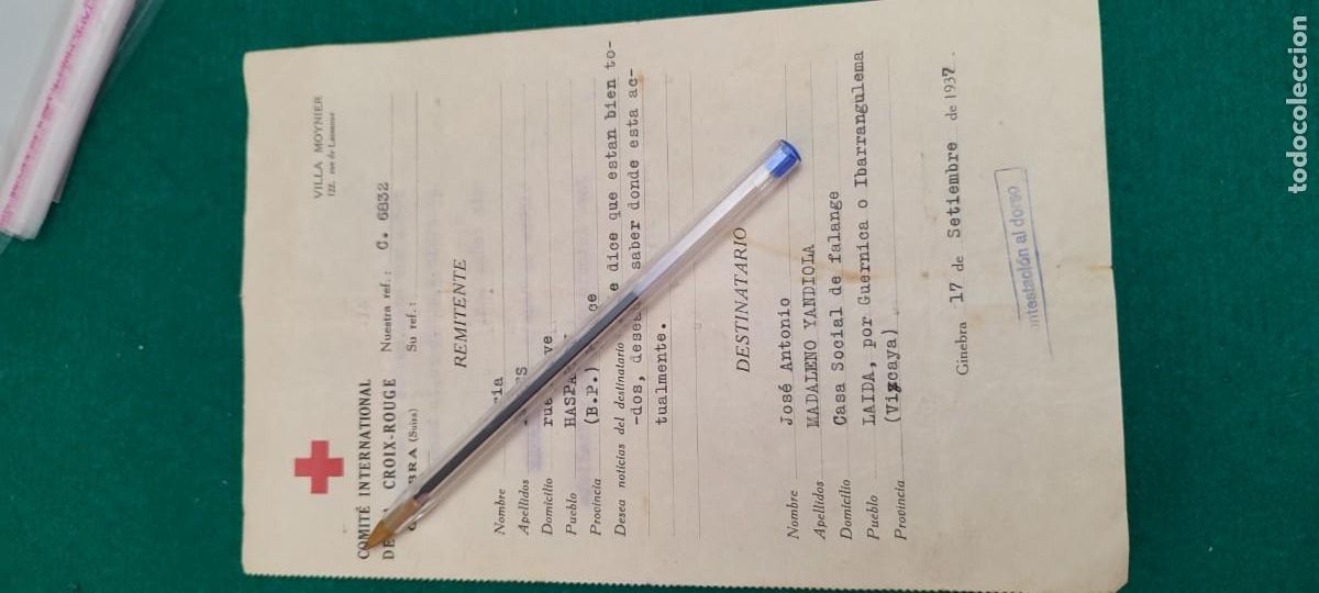 Militaria: Guerra Civil republica comit&eacute; Internacional cruz roja