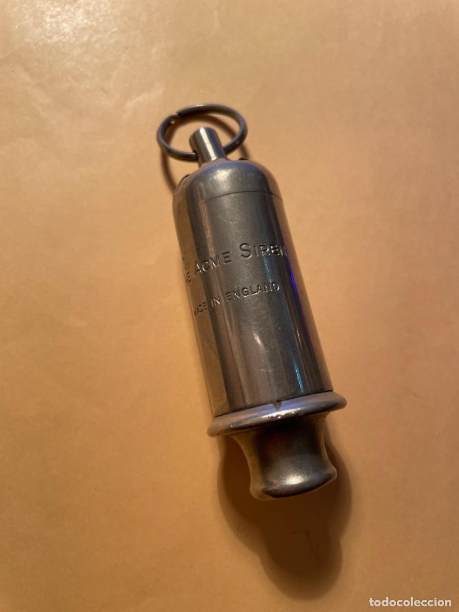 Militaria: GUERRA CIVIL - ANTIGUO SILBATO - SIRENA ,THE ACME SIREN , MADE IN ENGLAND 7,5X3 CM.