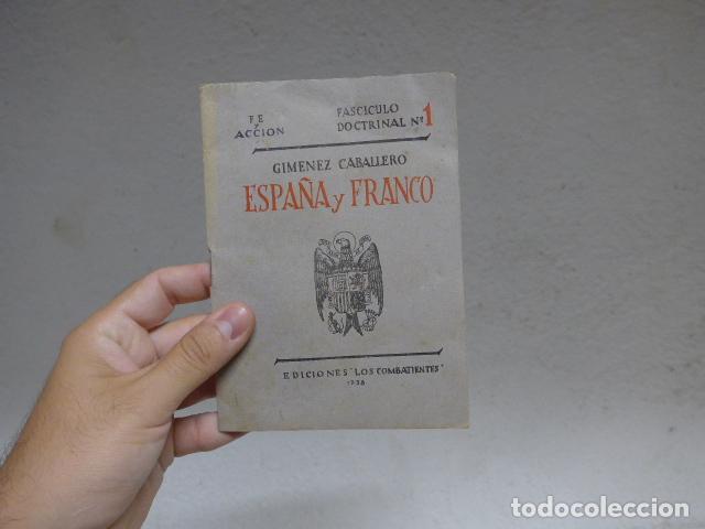 Militaria: Antiguo librito de 1938 a los combatientes. Espa&ntilde;a y Franco. Original. Guerra civil.
