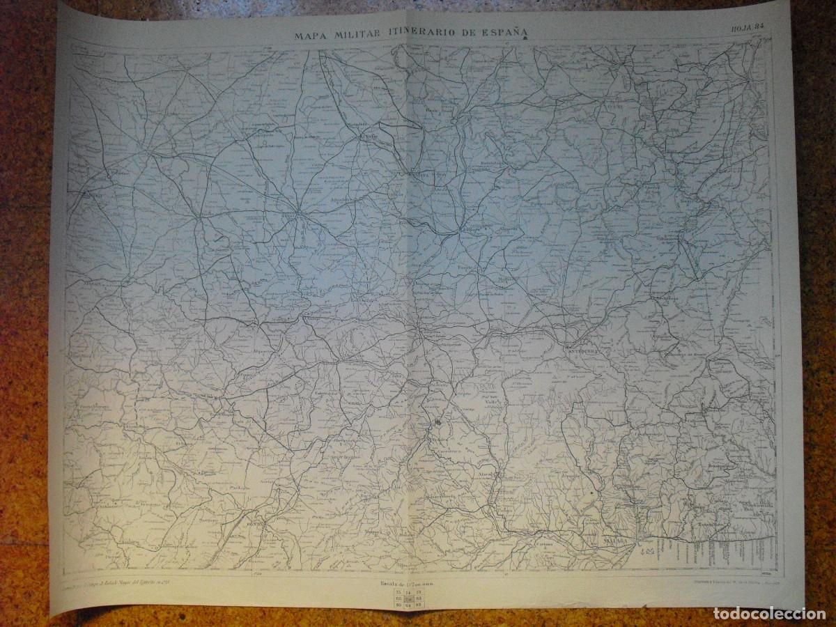 Militaria: GUERRA CIVIL 1937 MAPA MILITAR ITINERARIO EJCTO REPUBLICANO HOJA 84 PRIEGO MALAGA RONDA