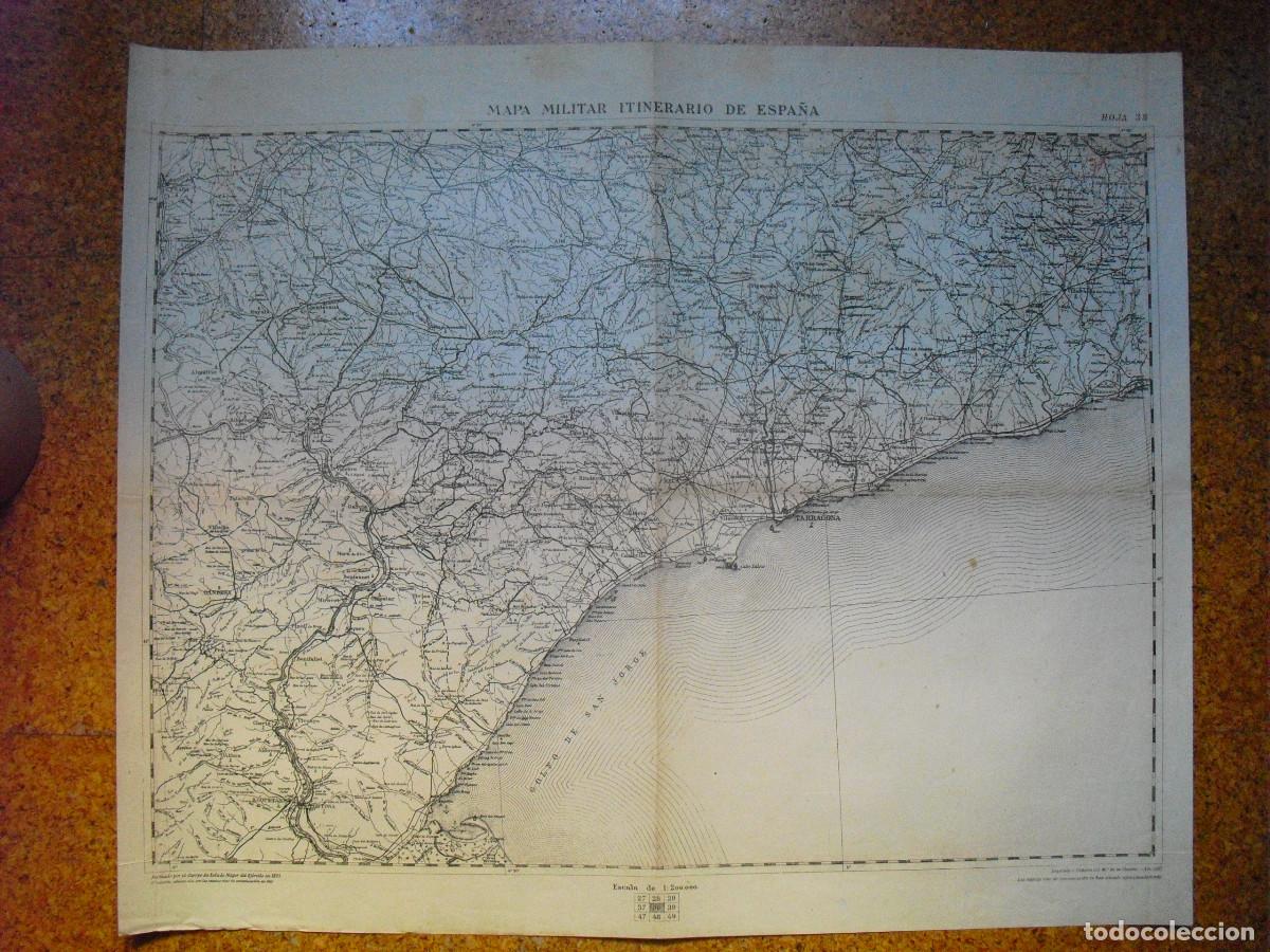 Militaria: GUERRA CIVIL 1938 MAPA MILITAR ITINERARIO EJCTO REPUBLICANO HOJA 38 S. SADURNI FRAGA TORTOSA TARRAGO