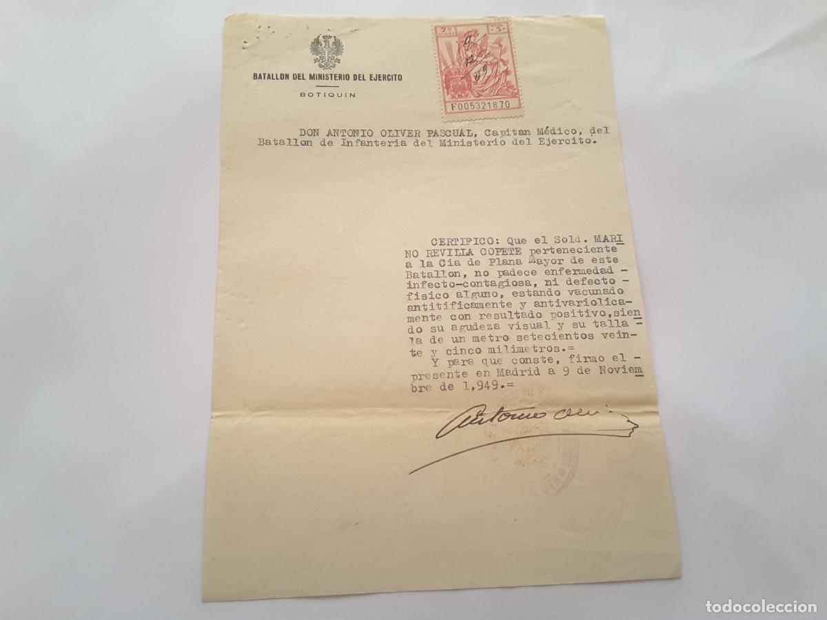 Militaria: Documento guerra civil Espa&ntilde;a