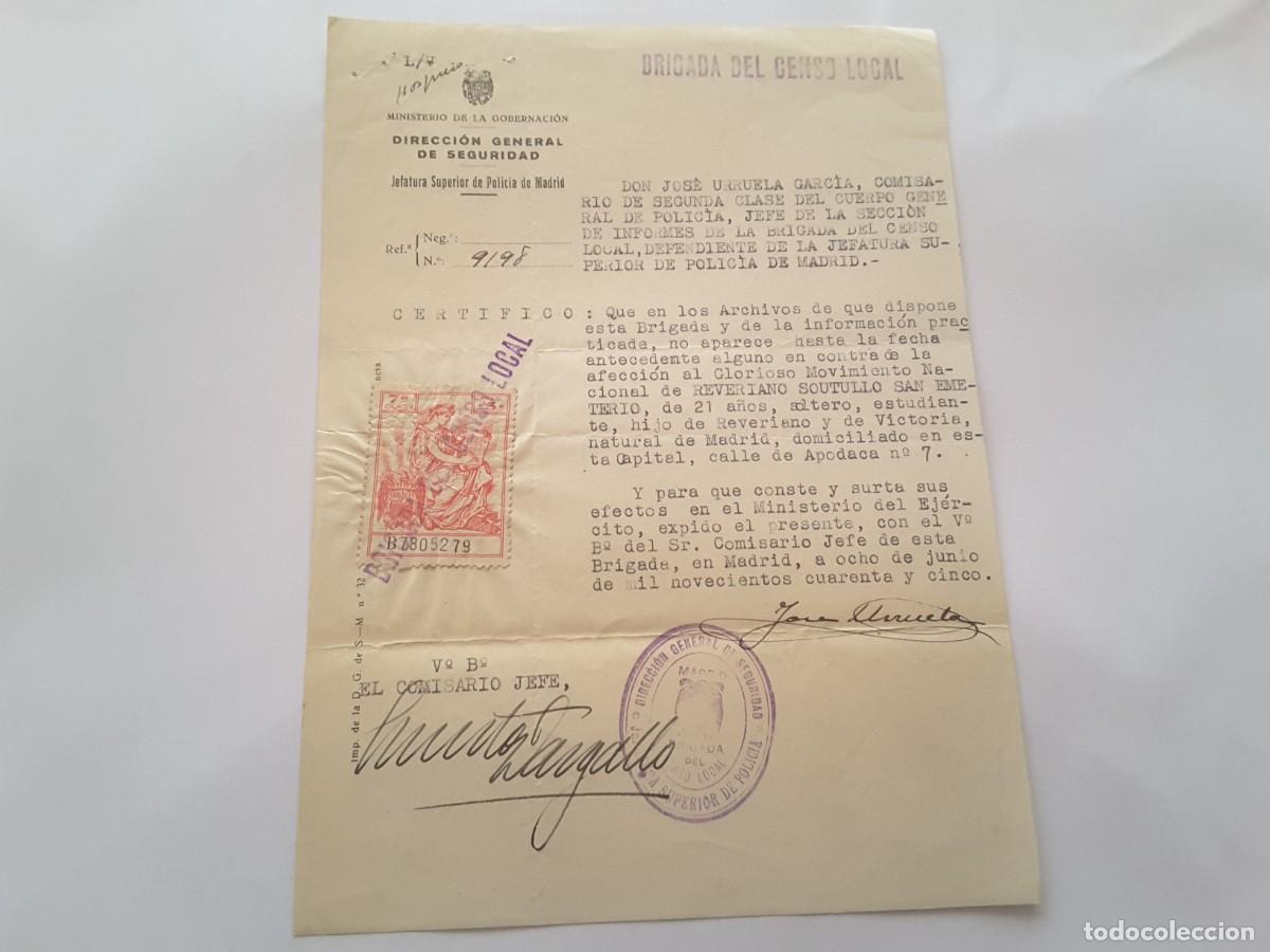 Militaria: Documento guerra civil Espa&ntilde;a
