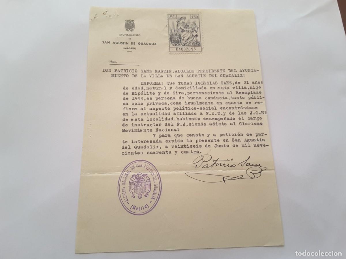 Militaria: Documento militar Espa&ntilde;a