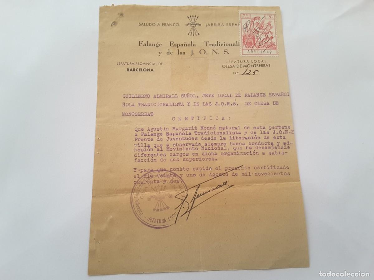 Militaria: Documento militar Espa&ntilde;a