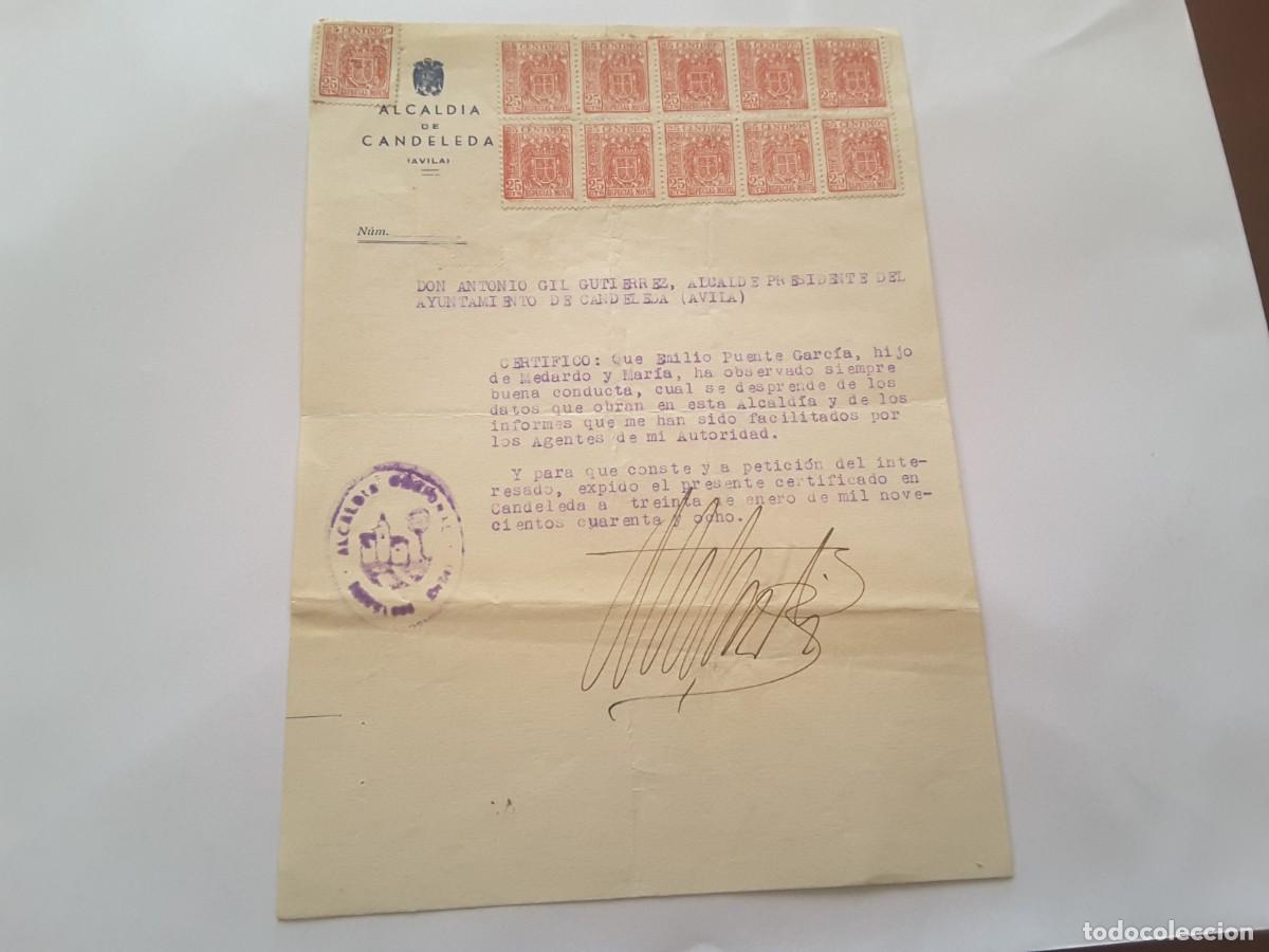 Militaria: Documento militar Espa&ntilde;a - Foto 1