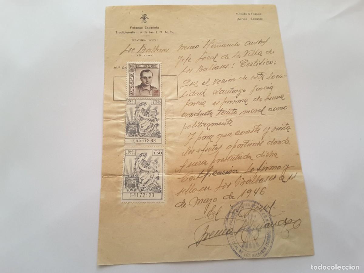 Militaria: Documento militar Espa&ntilde;a