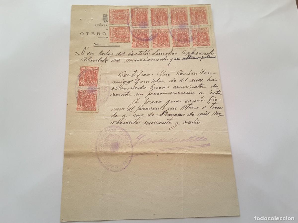 Militaria: Documento militar Espa&ntilde;a