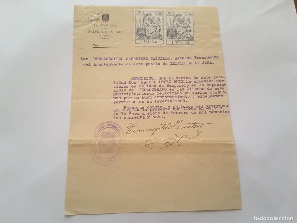 Militaria: Documento militar Espa&ntilde;a
