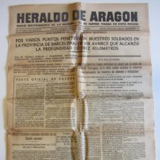 Militaria: HERALDO DE ARAGÓN 18 ENERO 1939 GUERRA CIVIL OCUPACION DE TARRAGONA REPORTAJE GRÁFICO MAPA CATALUÑA