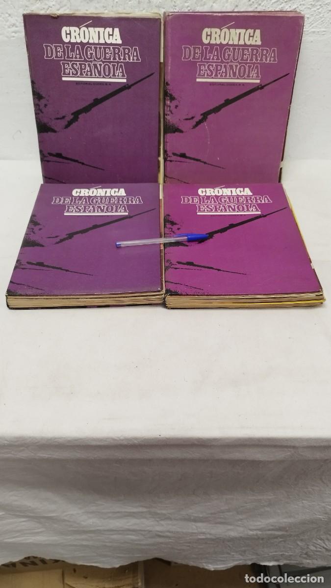 Military Antiques: Colecci&oacute;n de 4 Antiguos Tomos de fasc&iacute;culos,Cr&oacute;nica de la Guerra Civil Espa&ntilde;ola.80 fasc&iacute;culos