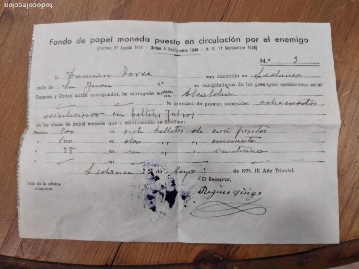 Military Antiques: Fondo de papel moneda puesto en circulaci&oacute;n por el enemigo