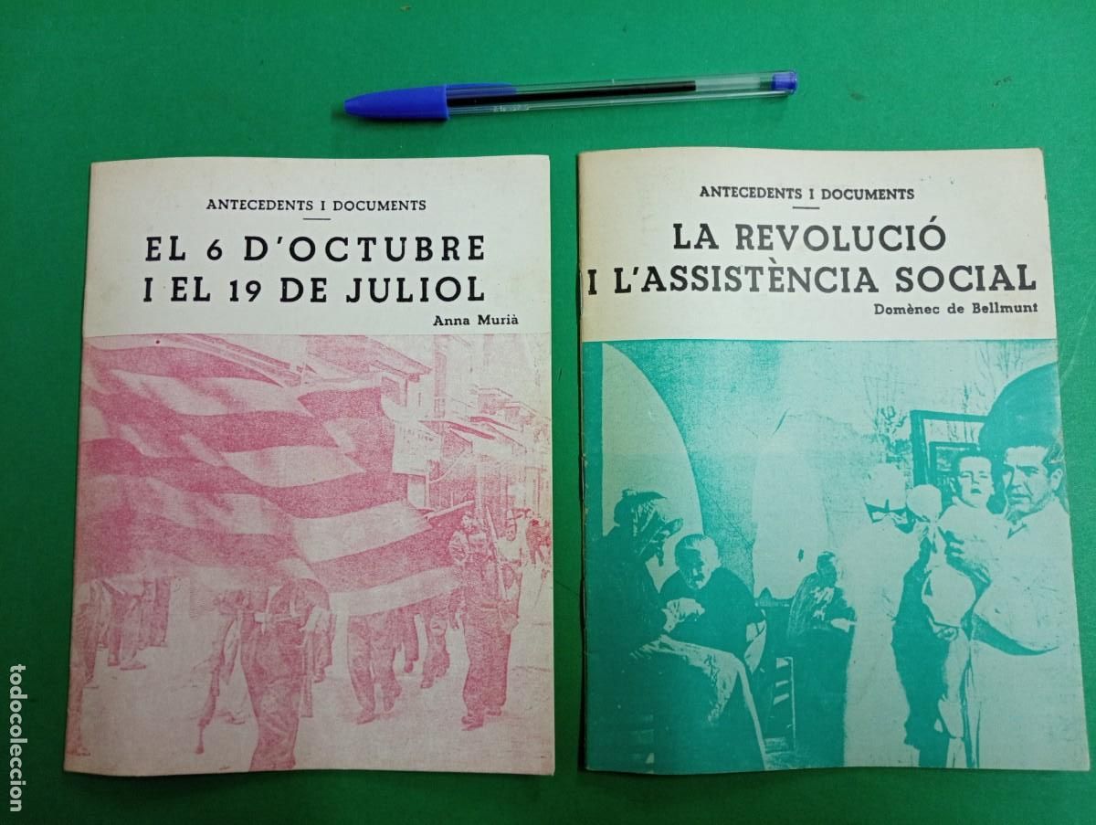 Militaria: Lote de 2 antiguos libros Antecedents i Documents. Guerra Civil Espa&ntilde;ola.