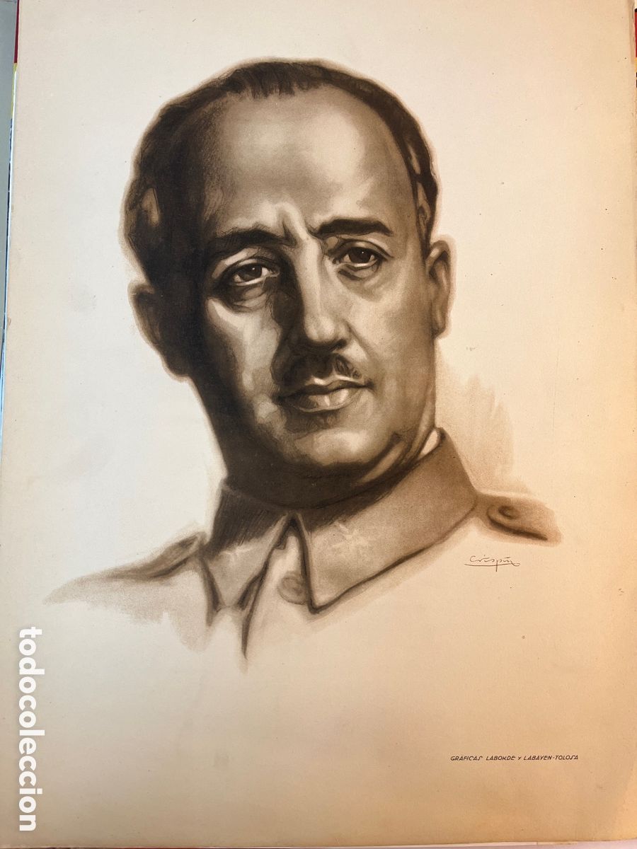 Military Antiques: RETRATO FRANCO DE CRISPIN MARTINEZ. Gr&aacute;ficas Laborde y Labayen-Tolosa.