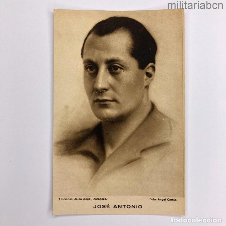 Militaria: Tarjeta postal con el retrato de Jos&eacute; Antonio. Publicado por Angel Jal&oacute;n, Zaragoza