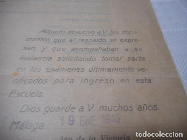 Militaria: documento malaga 1940 - Foto 2