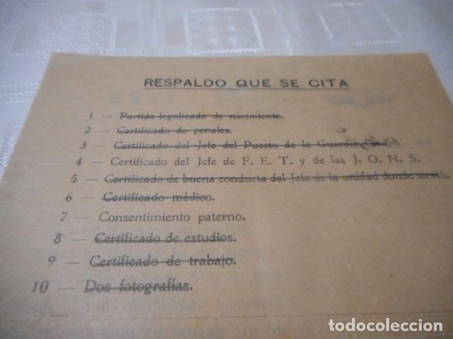 Militaria: documento malaga 1940 - Foto 3