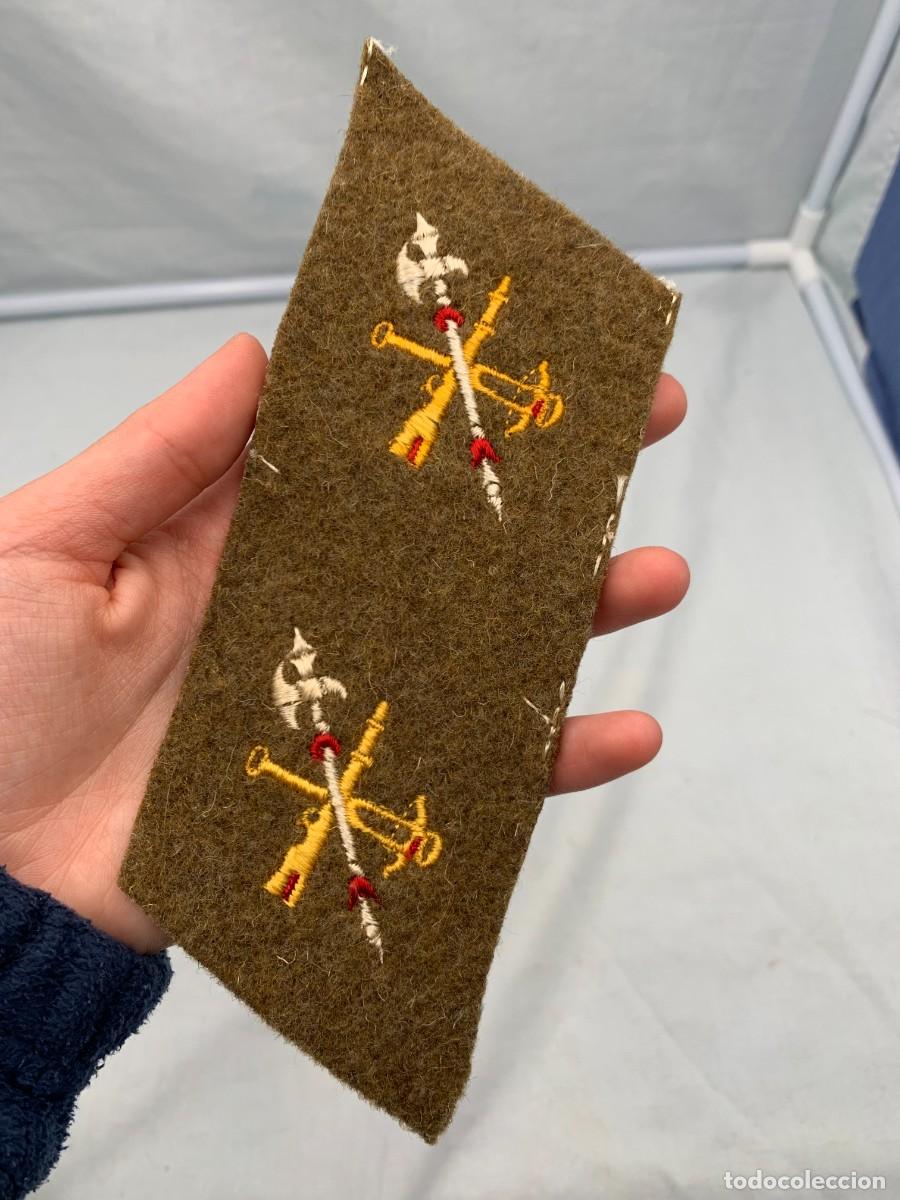 Militaria: LEGION DOS ANTIGUOS EMBLEMAS PARCHE CAPOTE MANTA BORDADO EN TELA GRUESA 13 x 8 cm - GUERRA CIVIL