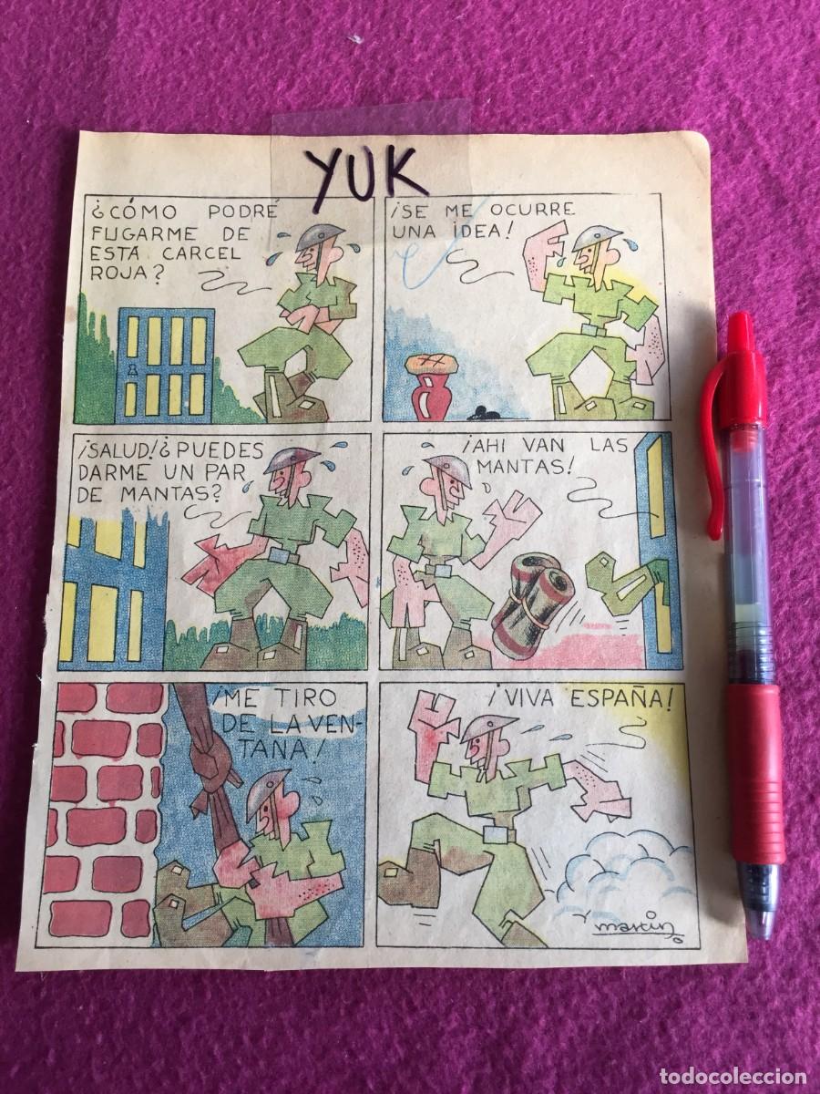Military Antiques: BONITA HOJA DE COMIC EDITADA EN 1938 DURANTE LA GUERRA CIVIL POR EL BANDO NACIONAL