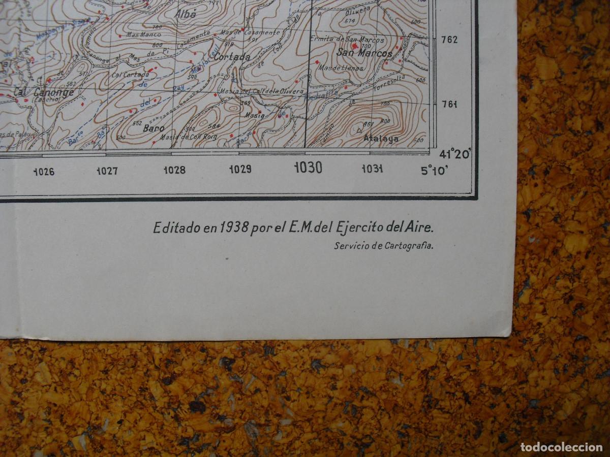 Military Antiques: 1938 GUERRA CIVIL MAPA DE MONTBLANCH DE LA AVIACI&Oacute;N NACIONAL E 1:50000