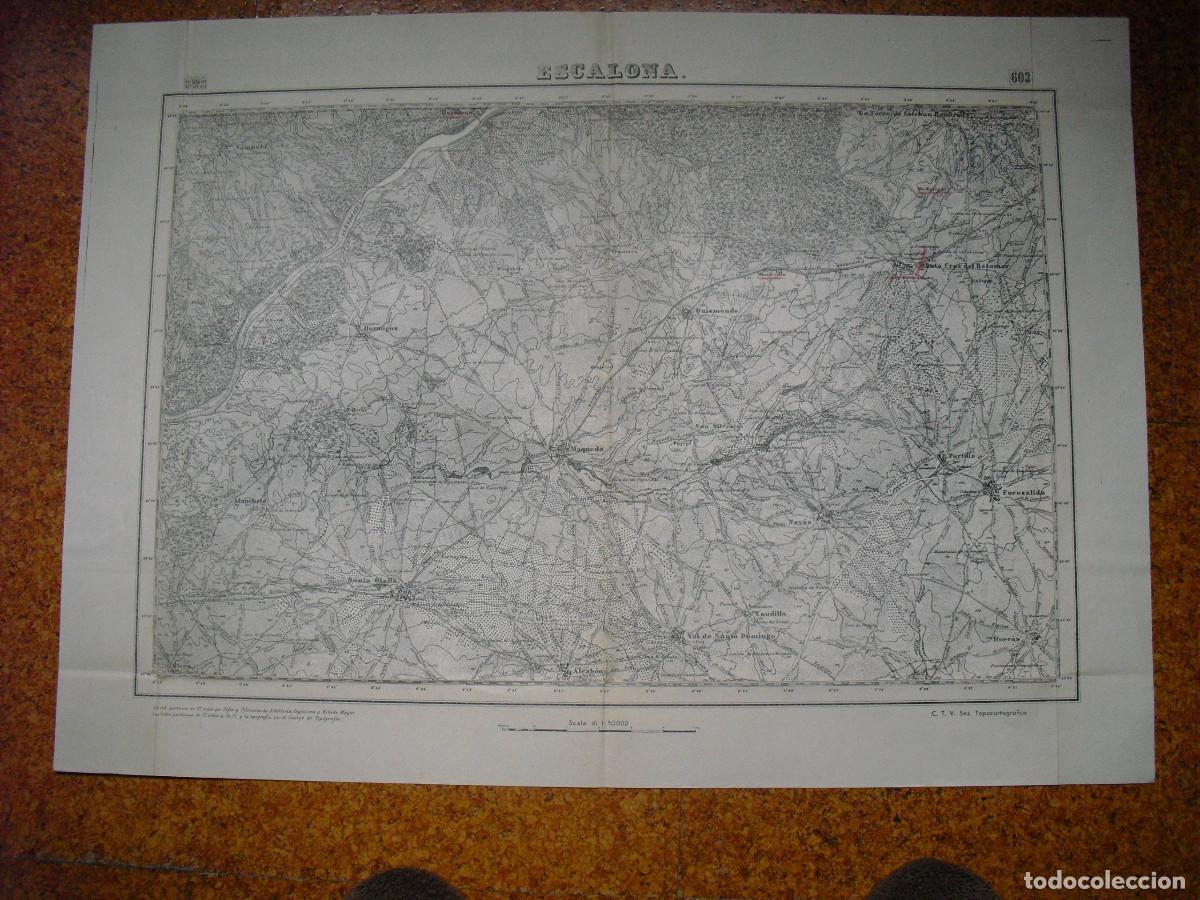 Military Antiques: GUERRA CIVIL MAPA DE ESCALONA EJERCITO NACIONAL E 1:50000 EDITADO POR EL CTV