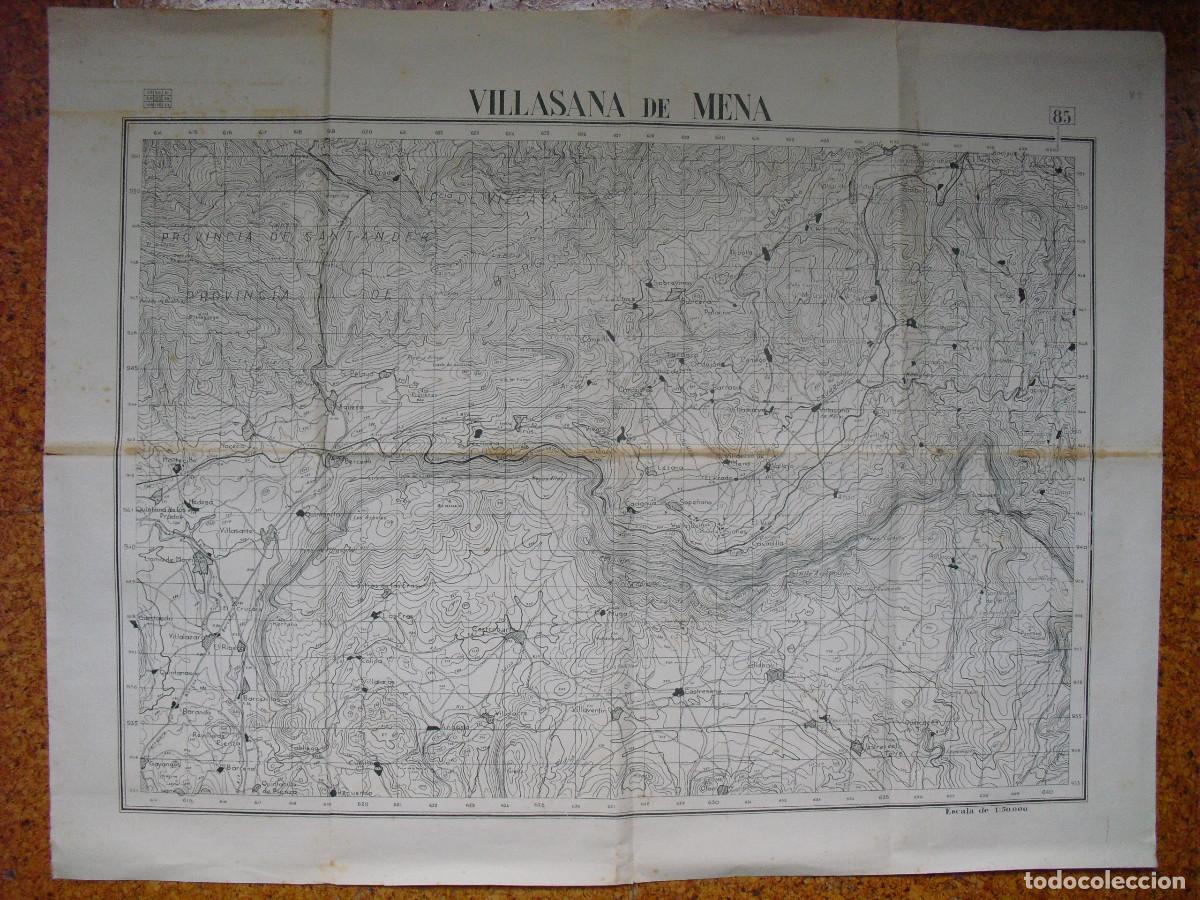 Military Antiques: GUERRA CIVIL MAPA DE VILLASANA DE MENA DEL EJ&Eacute;RCITO NACIONAL E 1 : 50.000