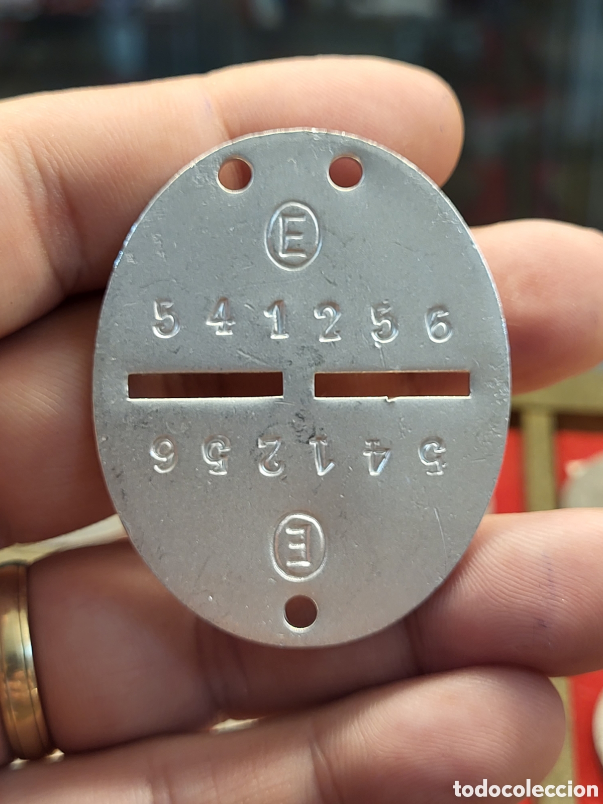 Militaria: PLACA / CHAPA DE IDENTIFICACION - SOLDADO BANDO NACIONAL . GUERRA CIVIL ESPA&Ntilde;OLA . ORIGINAL DE EPOCA