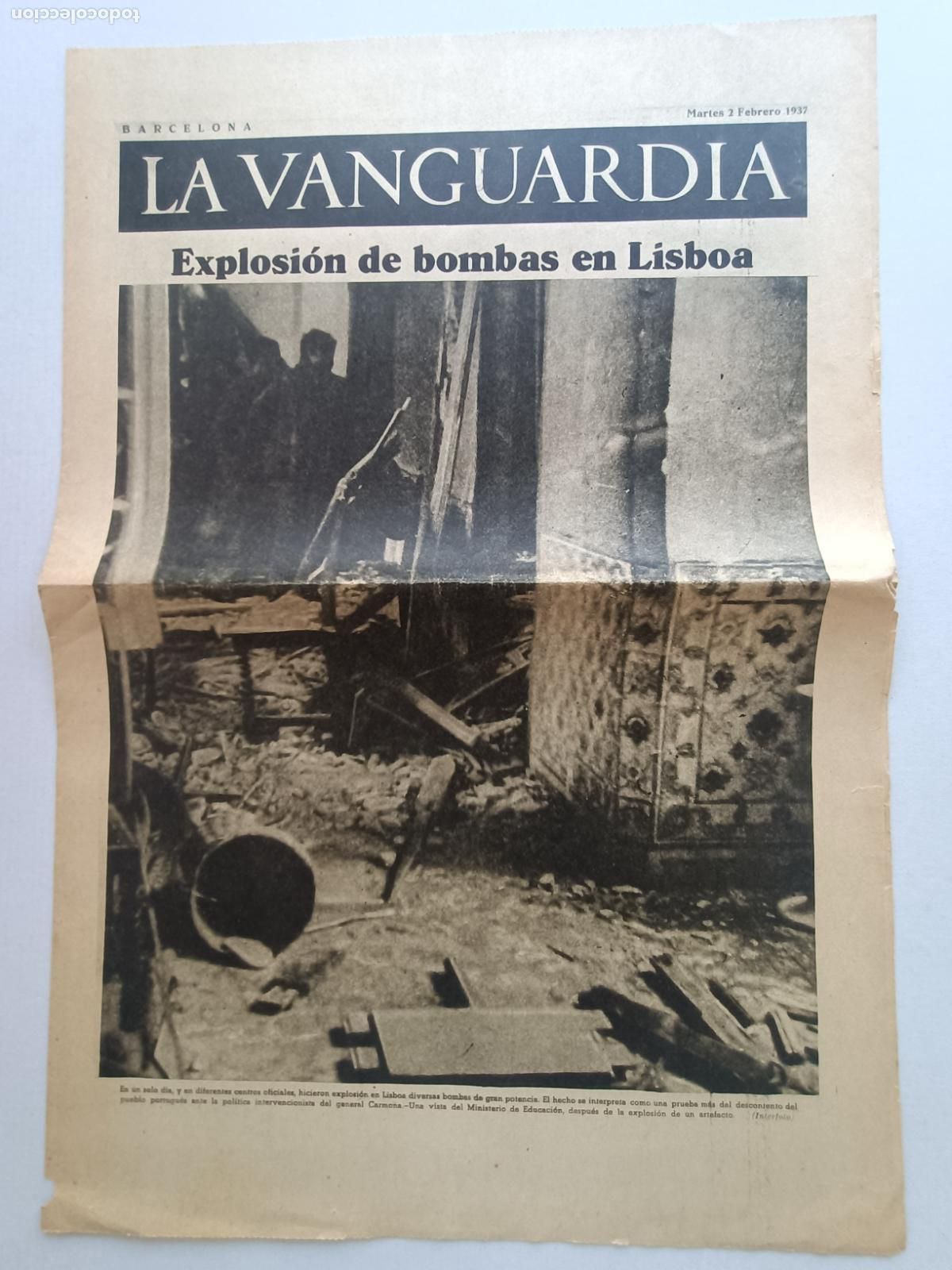 Militaria: LA VANGUARDIA FEBRERO 1937
