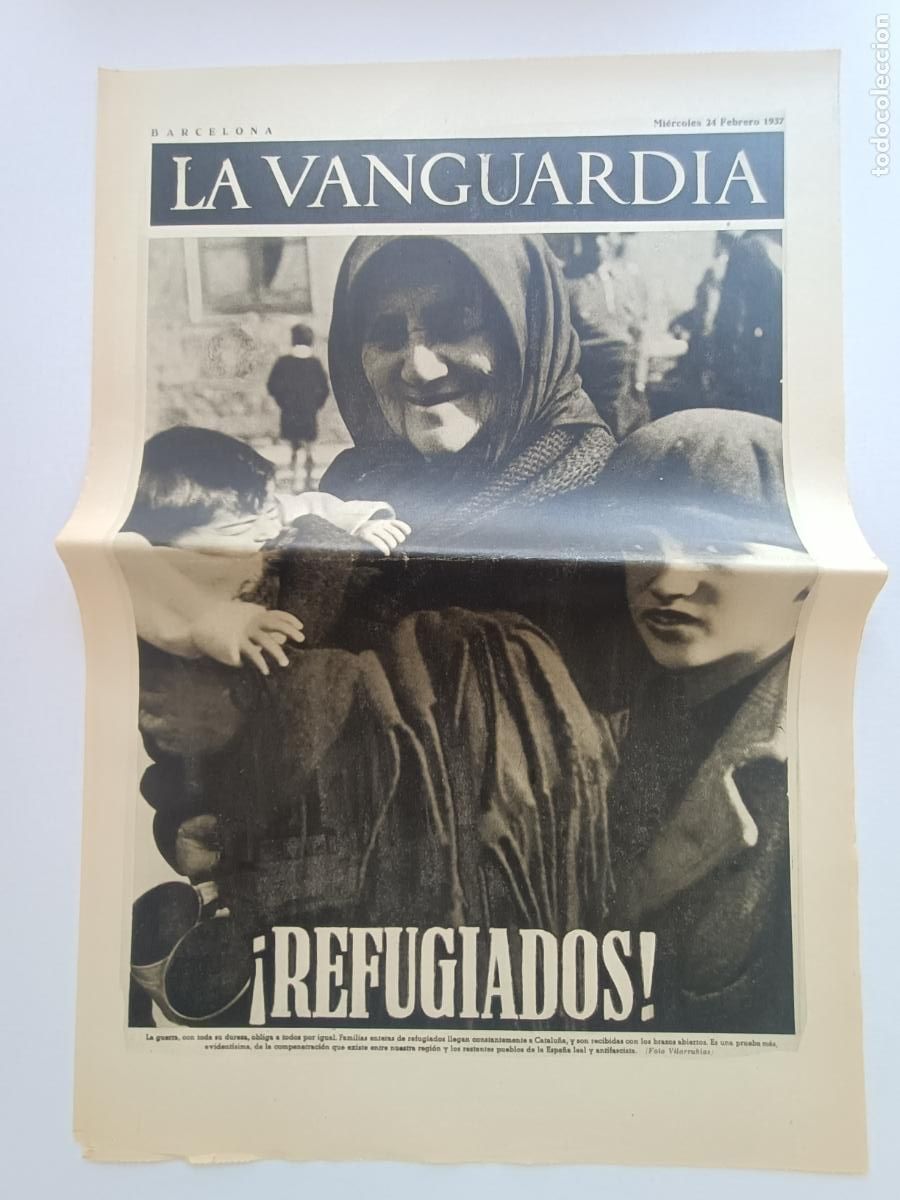 Militaria: REFUGIADOS LA VANGUARDIA FEBRERO 1937