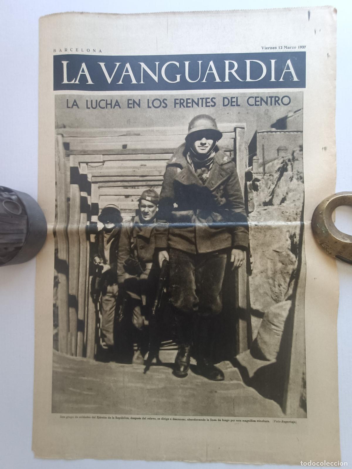 Militaria: FRENTE DE MADRID LA VANGUARDIA MARZO 1937