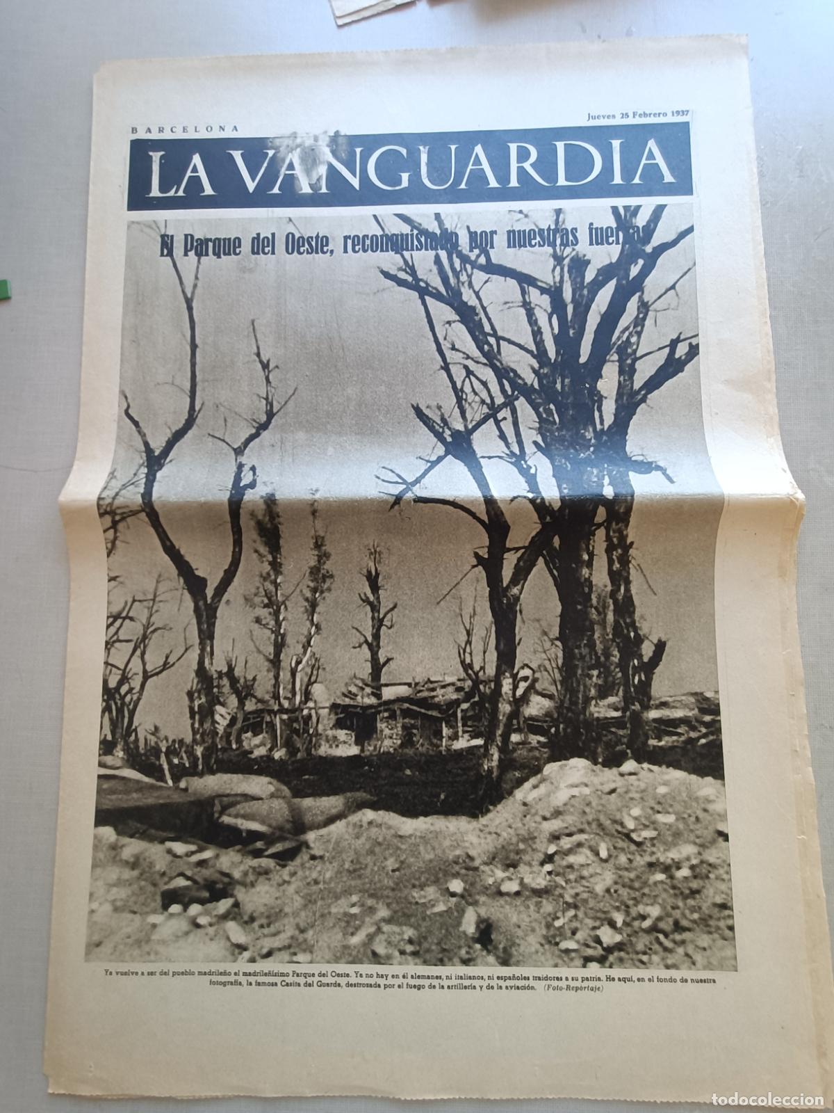 Militaria: SECTOR SUR DE TOLEDO LA VANGUARDIA FEBRERO 1937