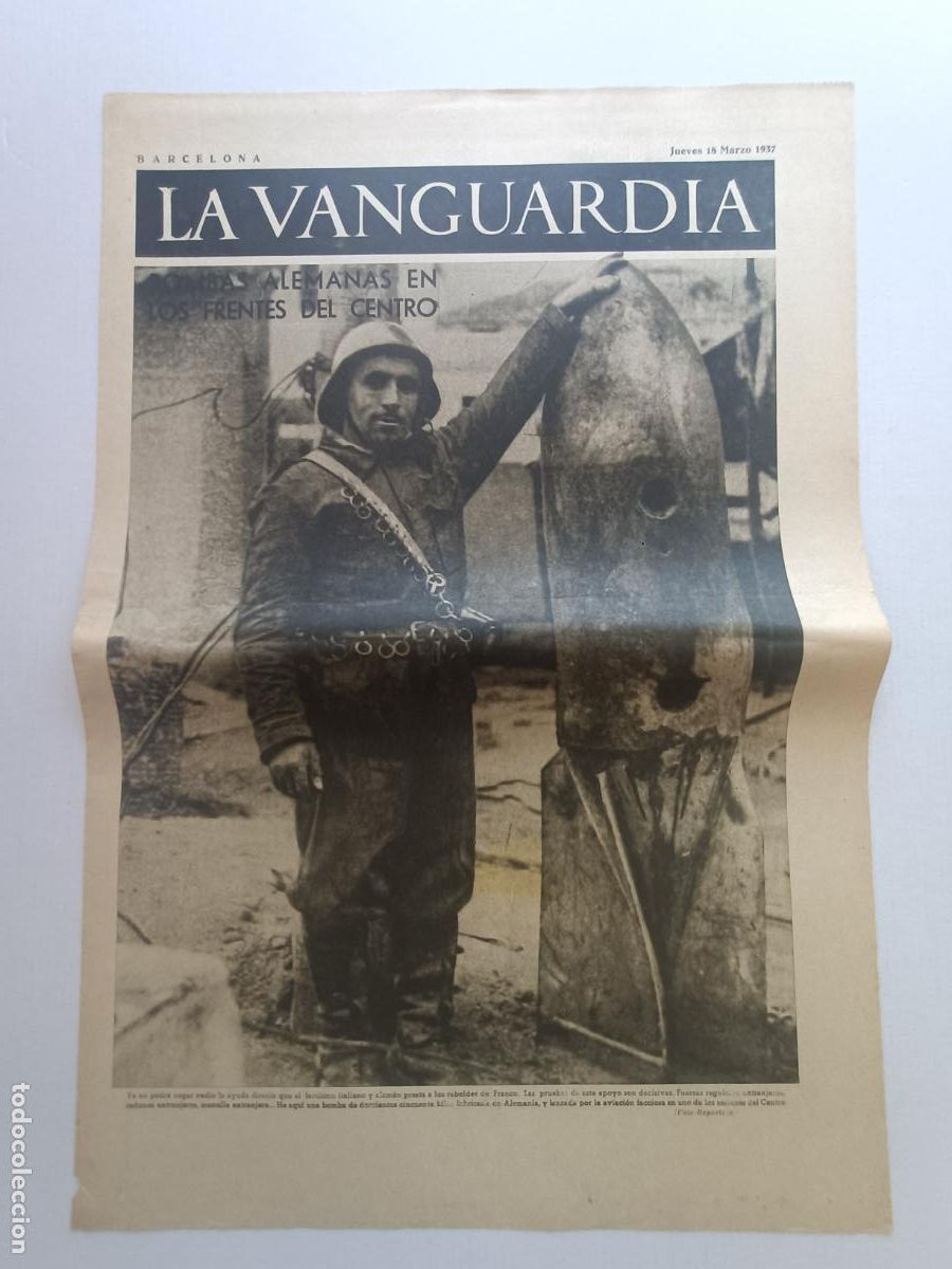 Militaria: LAS BOMBAS ALEMANAS LA VANGUARDIA MARZO 1937