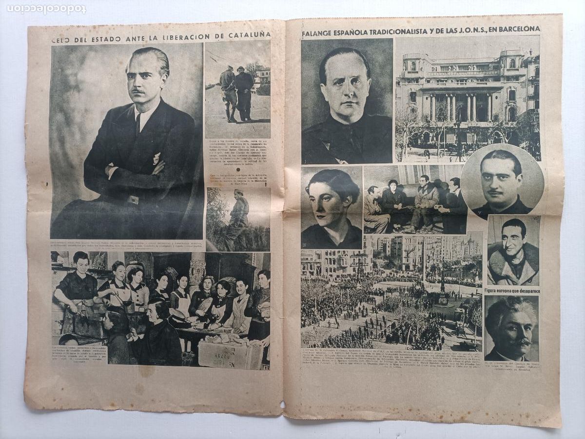 Militaria: FALANGE Y LAS JONS LA VANGUARDIA 19 DE FEBRERO DE 1939
