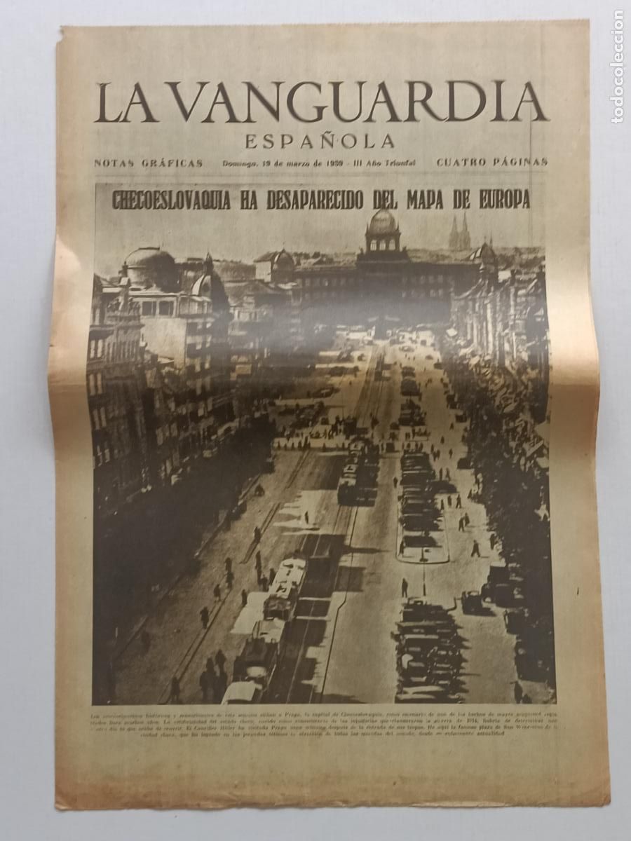 Militaria: LA VANGUARDIA 19 DE MARZO DE 1939