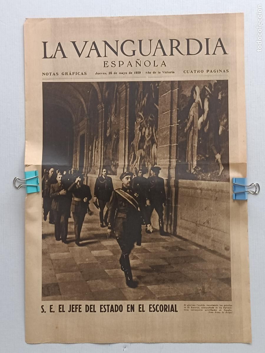 Militaria: LA VANGUARDIA 25 DE MAYO DE 1939