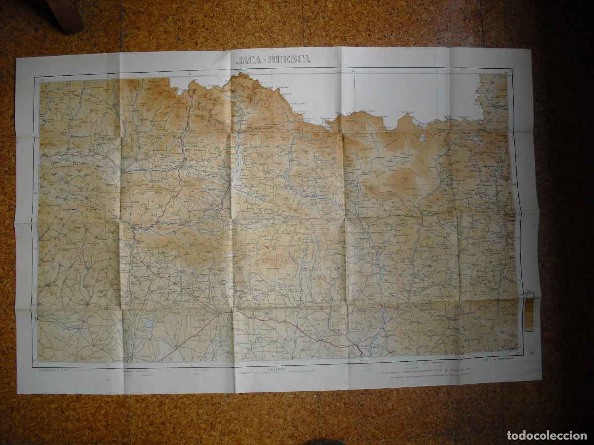 Militaria: GUERRA CIVIL MAPA MILITAR ITINERARIO EN FORMATO ITALIANO JACA HUESCA