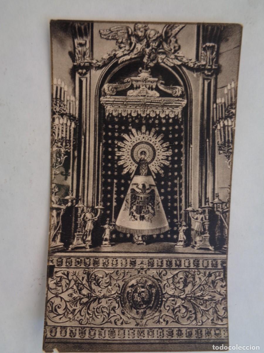 Military Antiques: GUERRA CIVIL : ESTAMPA DE LA VIRGEN DEL PILAR CON EL ESCUDO NACIONAL DEL AGUILA DE SAN JUAN