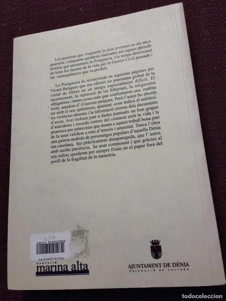 Militaria: Libro Denia a la Postguerra: Vivencia y Documents - Foto 3