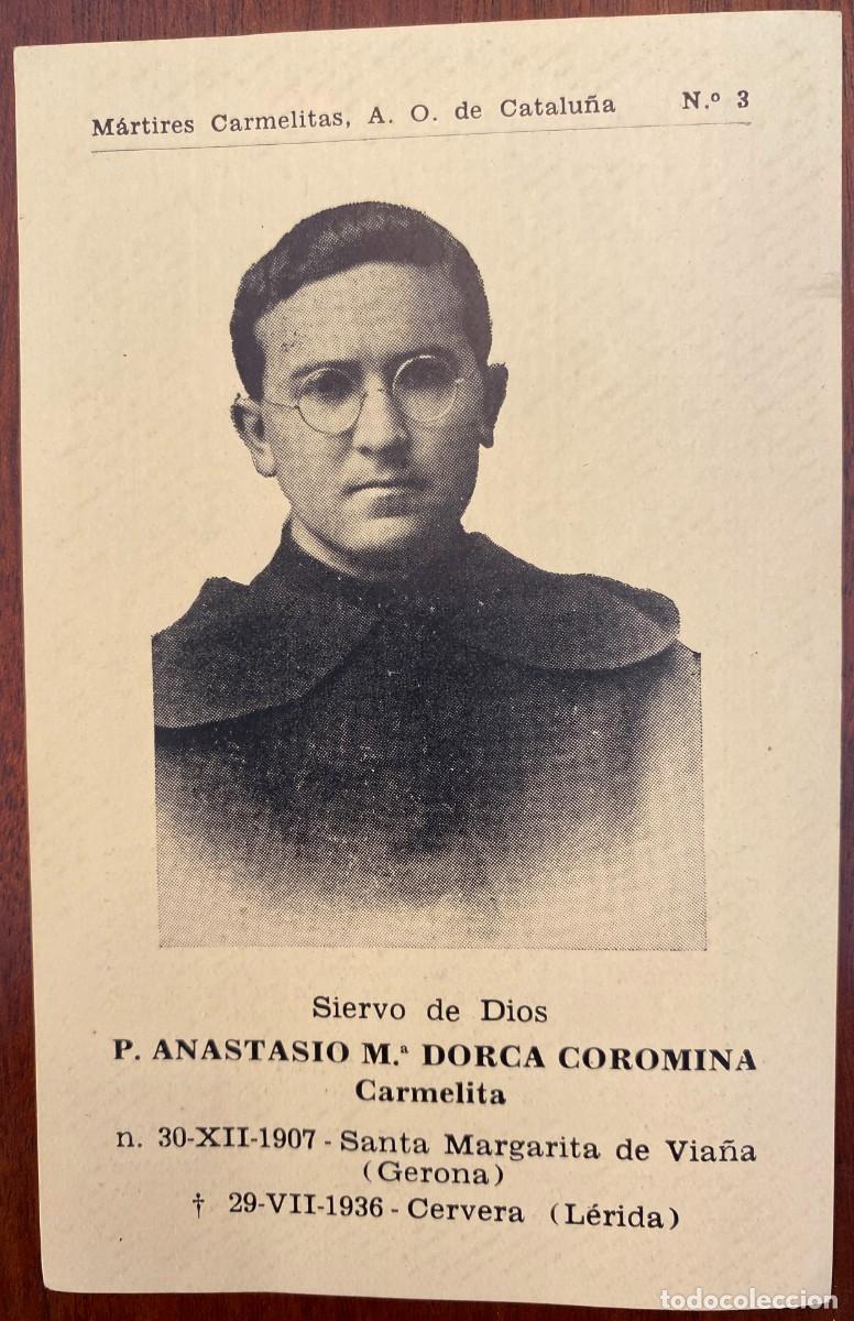 Military Antiques: RECORDATORIO DE CARMELITA EN LA GUERRA CIVIL ESPA&Ntilde;OLA. MARTIRES CARMELITAS A.O. DE CATALU&Ntilde;A N&ordm; 3, SI