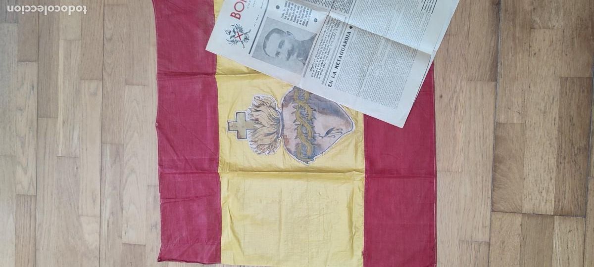 Militaria: RARISIMA bandera carlista requet&eacute; guerra civil