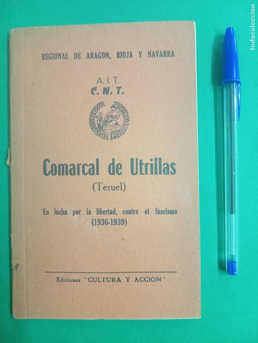 Militaria: Antiguo libro de la CNT Comarcal de Utrillas ( Teruel ) 1936 - 1939. Guerra Civil.