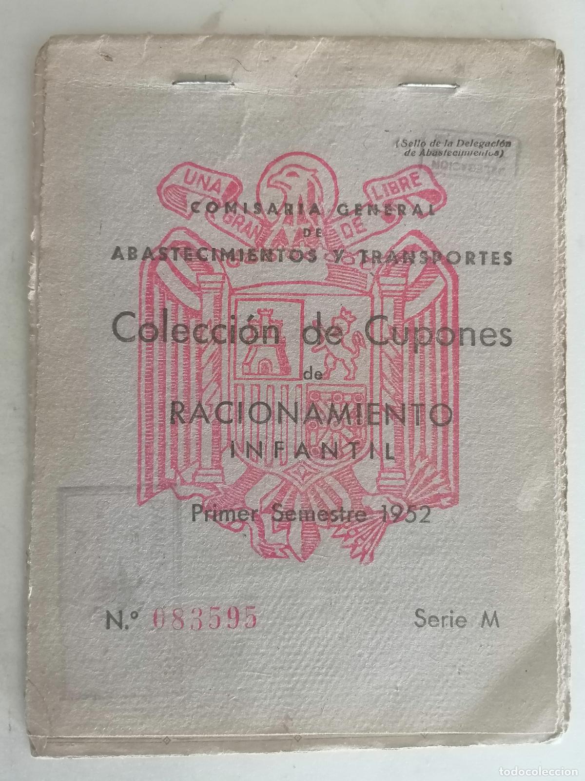 Military Antiques: COLECCION DE CUPONES DE RACIONAMIENTO INFANTIL, COMISARIA GENERAL DE ABASTECIMIENTOS, 1952