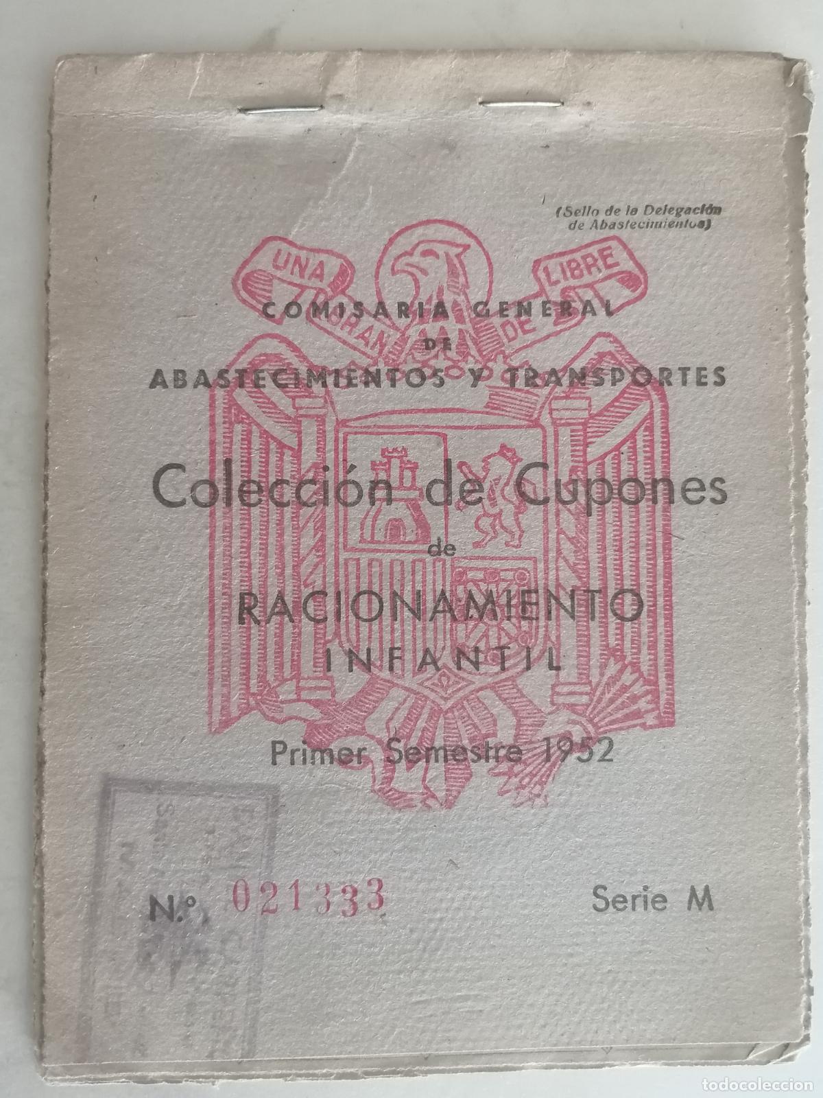 Military Antiques: COLECCION DE CUPONES DE RACIONAMIENTO INFANTIL, COMISARIA GENERAL DE ABASTECIMIENTOS, 1952