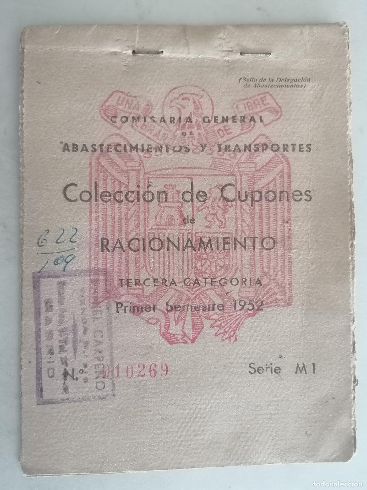 Military Antiques: COLECCION DE CUPONES DE RACIONAMIENTO, COMISARIA GENERAL DE ABASTECIMIENTOS, 1952