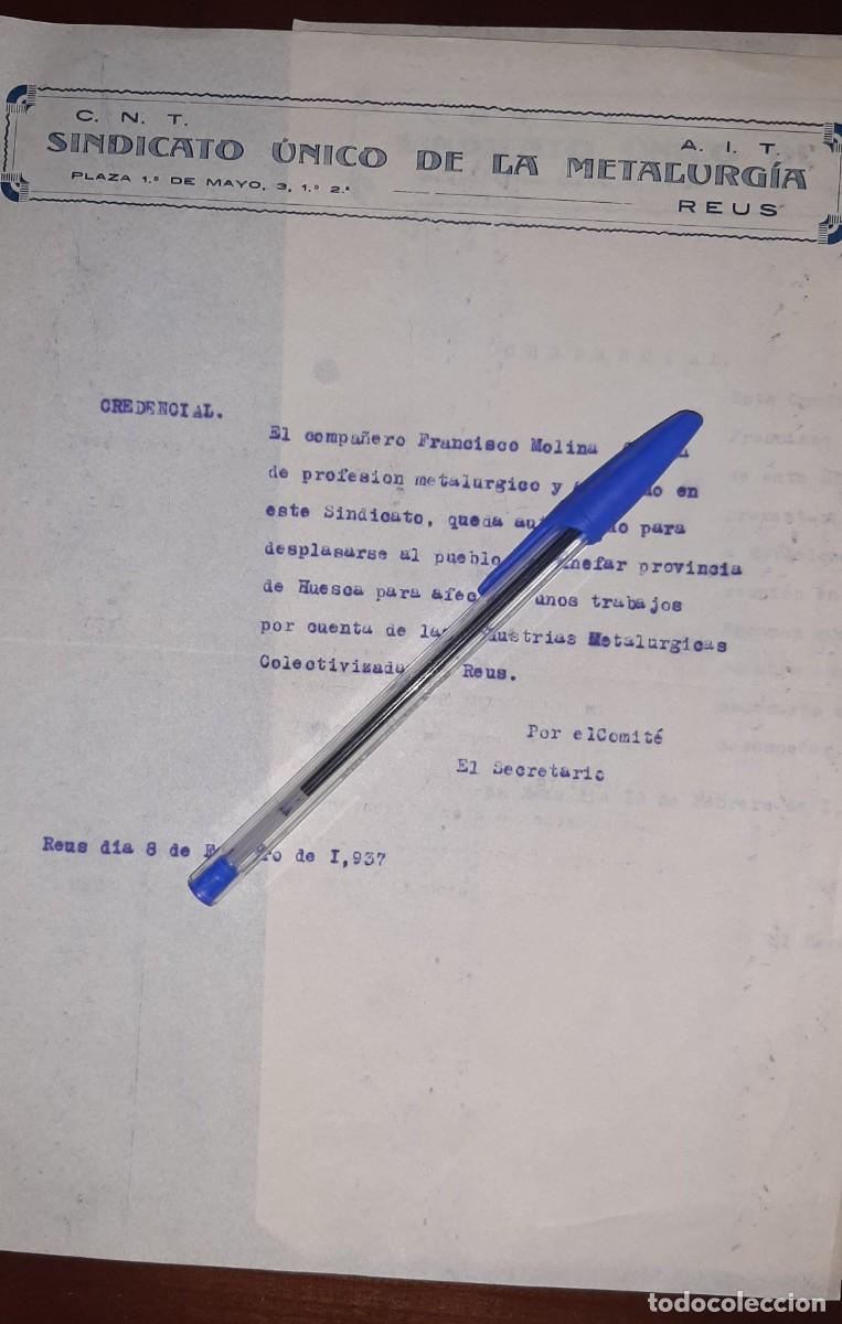 Military Antiques: Cartas del Sindicato &Uacute;nico de la Metalurgia de Reus (Tarragona). 1937. Industrias colectivizadas